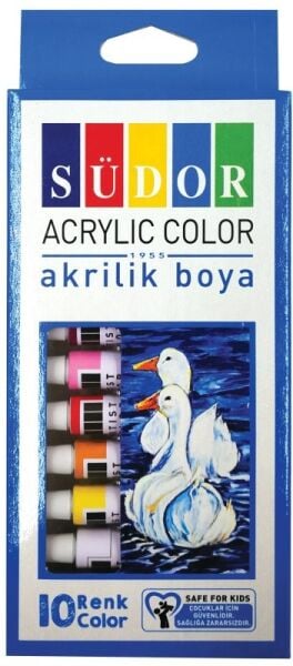 SÜDOR 10 LU AKRİLİK TÜP BOYA 9ML SD192