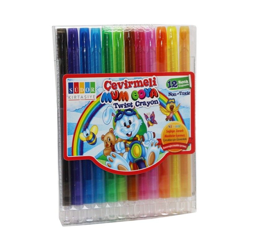 SÜDOR YB08 MUM BOYA ÇEVİRMELİ SÜDOR 12Lİ