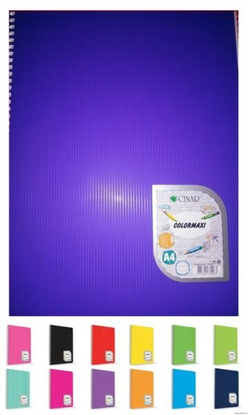 ÇINAR COLORMAXİ PP SPİRALLİ DEFTER 60/1 ÇİZGİLİ A4 73013