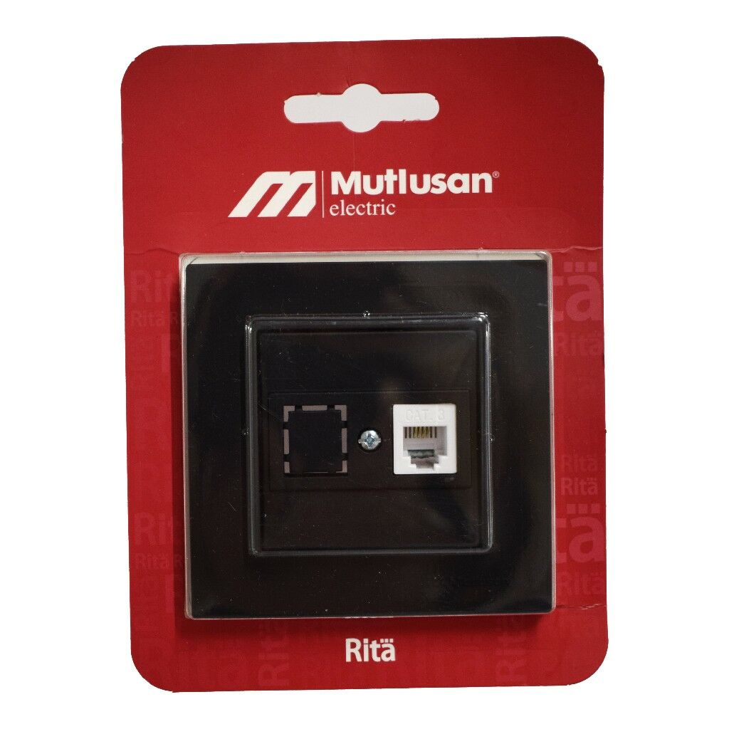 MUTLUSAN RİTA TELEFON PRİZİ SİYAH