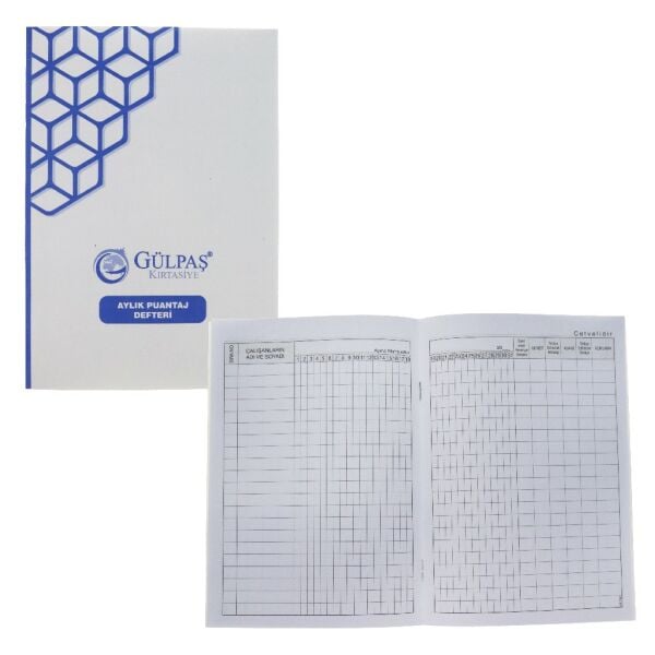GÜLPAŞ 14x20 AYLIK PUANTAJ DEFTERİ BÜYÜK 126