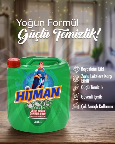 HİJMAN ULTRA YOĞUN ÇAMAŞIR SUYU 3500 ML