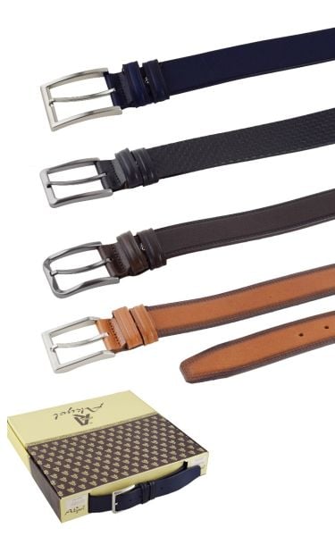 AKYOL 3,5CM DERİ KUMAŞ KEMERİ