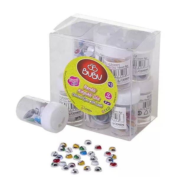 BU-BU RENKLİ KİRPİKLİ KARIŞIK GÖZ 8GR GZ0001