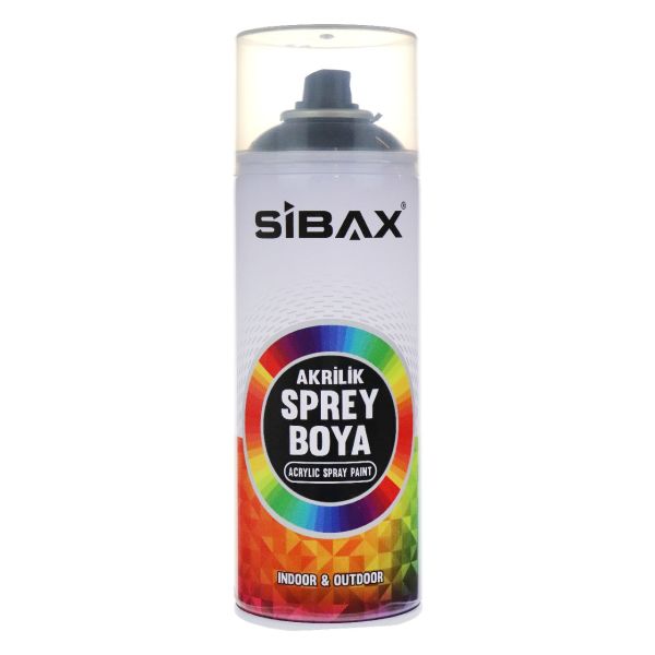 SİBAX AKRİLİK SPREY BOYA 400ML PARLAK SİYAH RAL9005