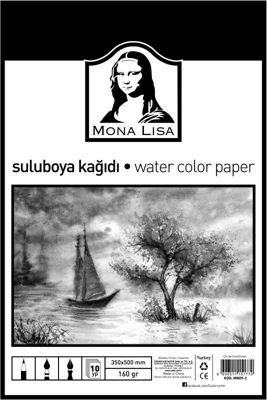 SÜDOR MONALİSA SULU BOYA KAĞIT 35*50 60 GR 10 LU MN09-2