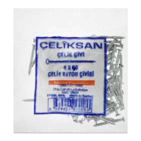 ÇELİKSAN BEYAZ OLUKLU 4*60 ÇELİK ÇİVİ 018052