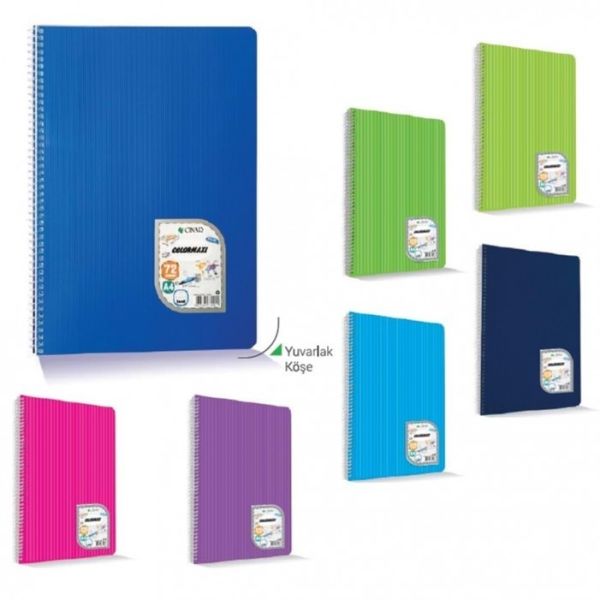 ÇINAR COLORMAXI A5 SP.PP KAPAK 60 YP. ÇİZGİLİ DEFTER 73510
