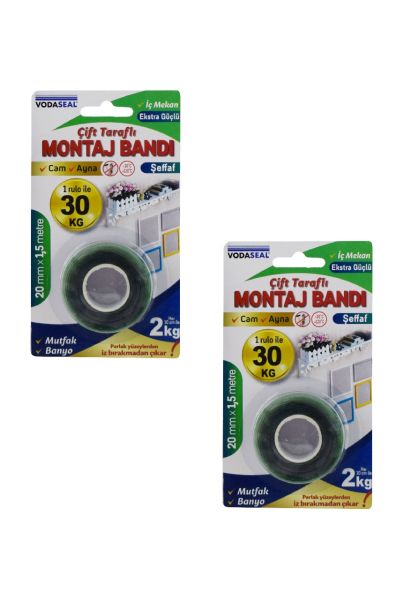 VODASEAL VHB İÇ MEKAN MONTAJ BANDI 20MM*1.5MT VHB2015