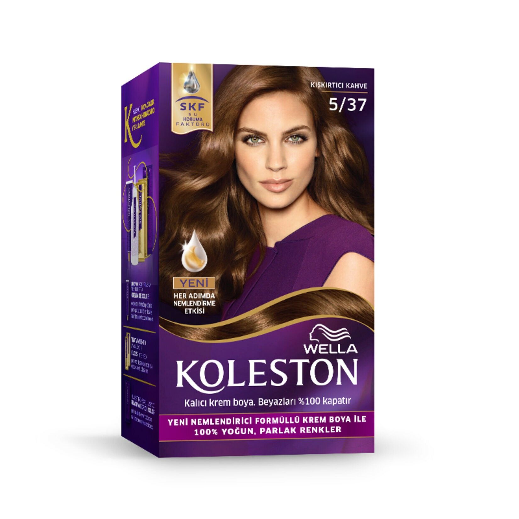 KOLESTON SAÇ BOYA SET 5/37 KIŞKIRTICI KAHVE