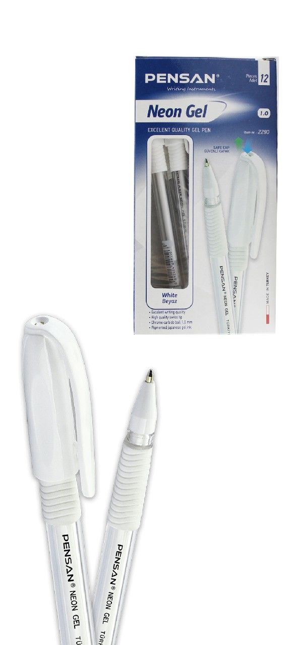 PENSAN NEON JEL KALEM BEYAZ 1 MM