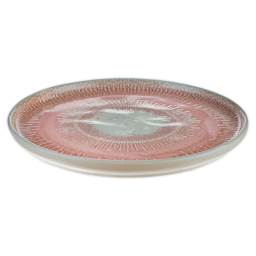 KERAMİKA EPHESUS REAKTİF PEMBE PASTA TABAK 21 CM 20961