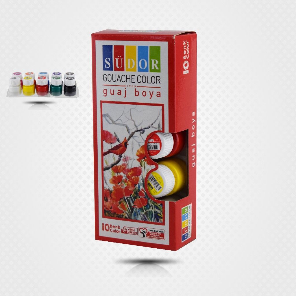 SÜDOR 10 LU ŞİŞE GUAJ BOYA SD522