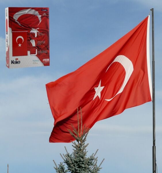 KALE TÜRK BAYRAĞI 40*60 KALE ALPAKA