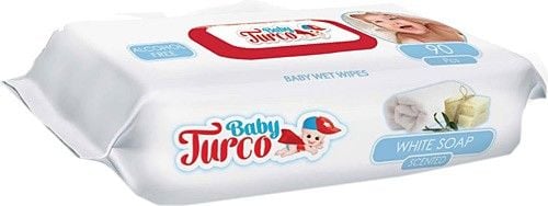 BABY TURCO ISLAK MENDİL 90LI BEYAZ SABUN