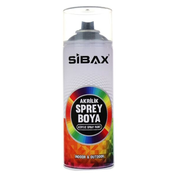 SİBAX AKRİLİK SPREY BOYA 400ML M.GÜMÜŞ GRİ RAL9006