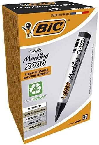 BİC MARKER YUVARLAK UÇ KOLİ KALEMİ SİYAH