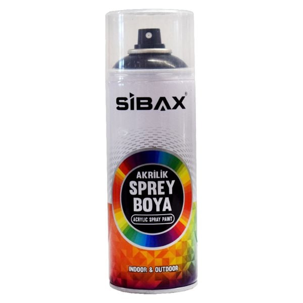 SİBAX AKRİLİK SPREY BOYA 400ML METALİK SİYAH 0359