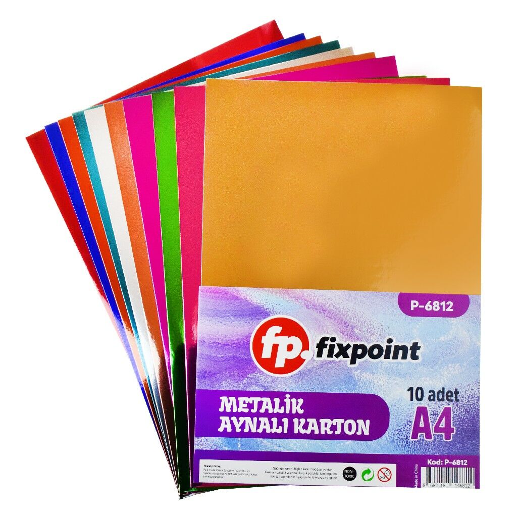 FİXPOİNT METALİK AYNA KARTON A4 10 LU P-6812