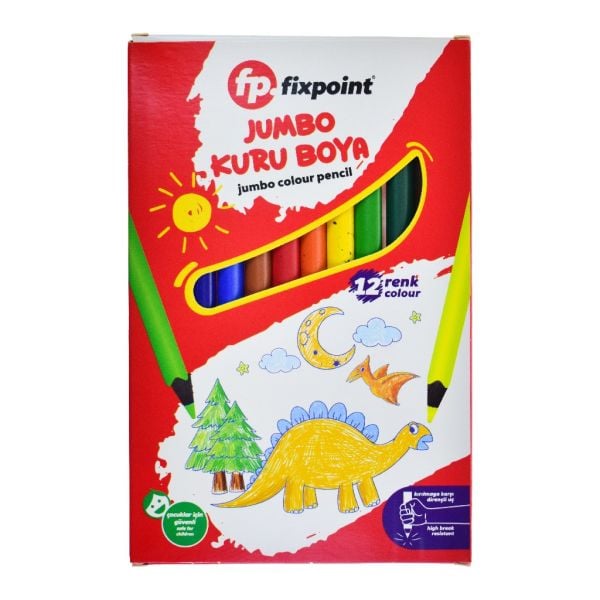FİXPOİNT JUMBO KURU BOYA 12 Lİ P-0813