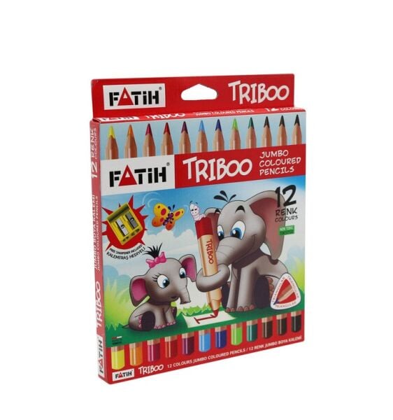 FATİH JUMBO 12Lİ TRİBO KURUBOYA KALEMTRAŞ HEDİYELİ