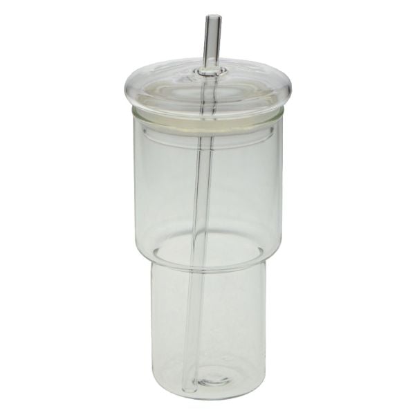 LUCA MİA ORİGAMİ PİPETLİ CAM BARDAK 500 ML 20.0035