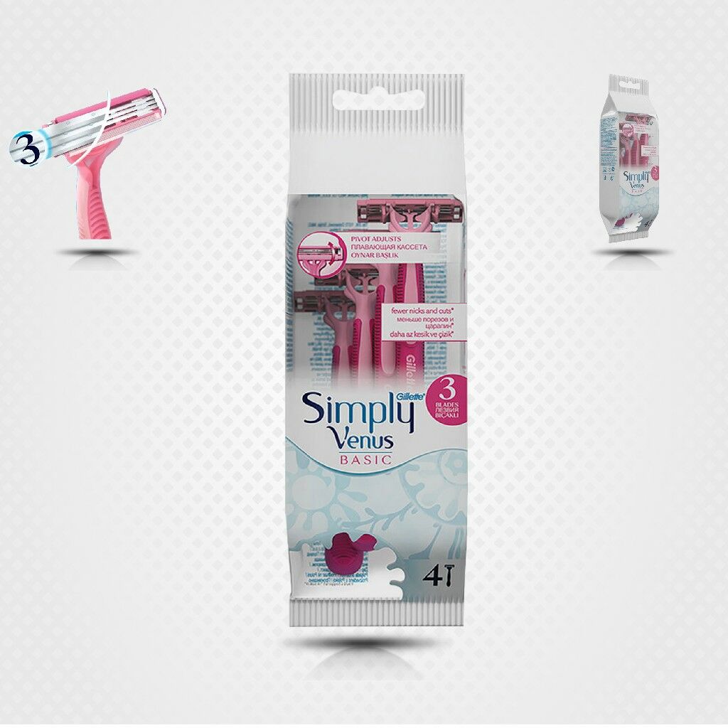 GİLLETTE VENUS SIMPLY3 BASIC 4LÜ JİLET