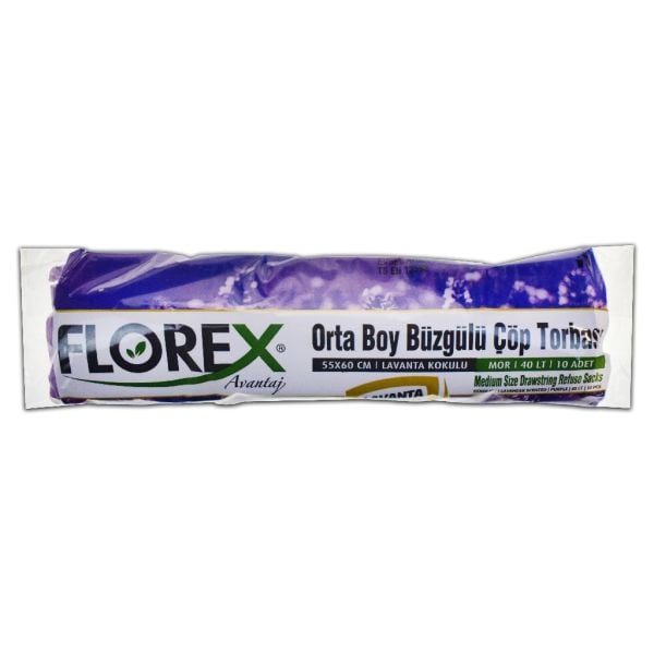 FLOREX AVANTAJ BÜZGÜLÜ LAVANTA ORTA ÇÖP POŞETİ KOD:403