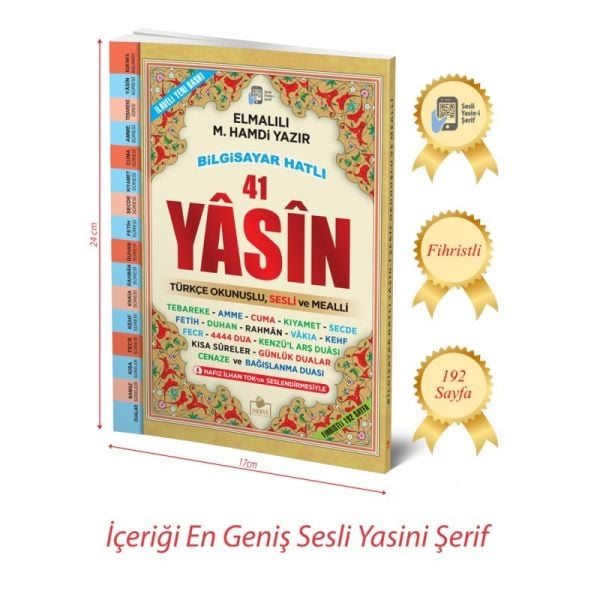 MERVE SESLİ ORTA BOY FİHRİSTLİ YASİN 192 SYF