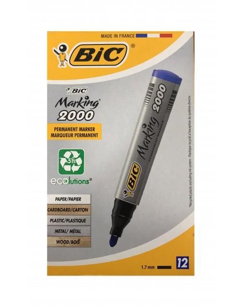 BİC MARKER KOLİ KALEMİ YUVARLAK UÇ MAVİ