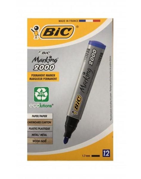 BİC MARKER KOLİ KALEMİ YUVARLAK UÇ MAVİ