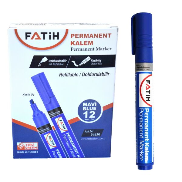 FATİH PARMANENT KALEM KESİK UÇ MAVİ