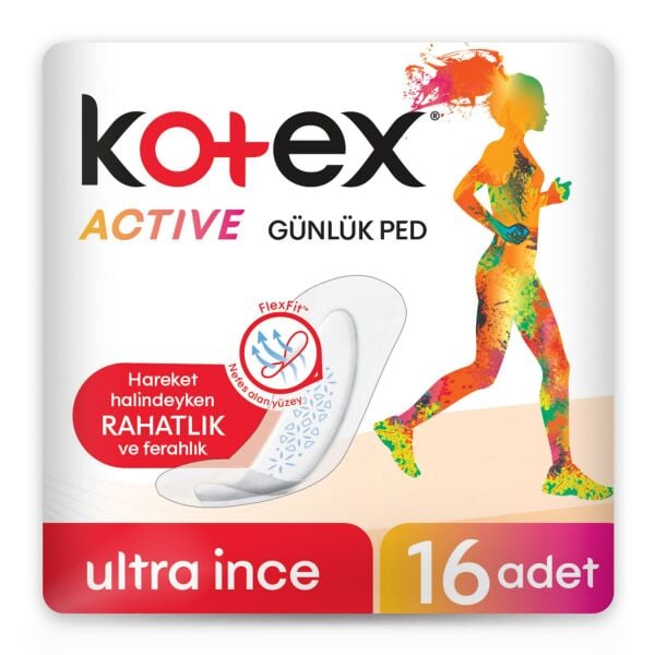 KOTEX AVTIVE İNCE GÜNLÜK PED 16LI