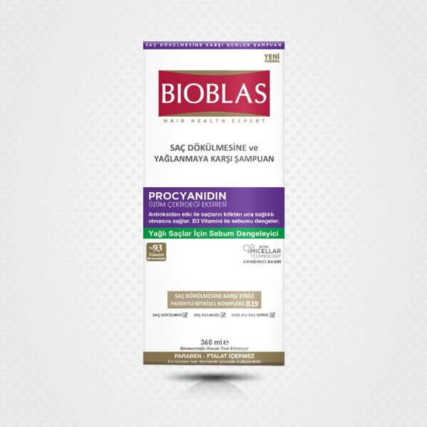 BIOBLAS 360 ML ŞAMP. SAÇ DÖKÜLMESİNE VE YAĞLANMAYA KARŞI