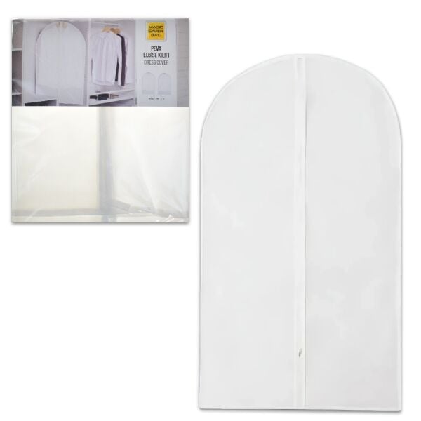 PEVA ELBİSE KILIFI BEYAZ 60*100CM
