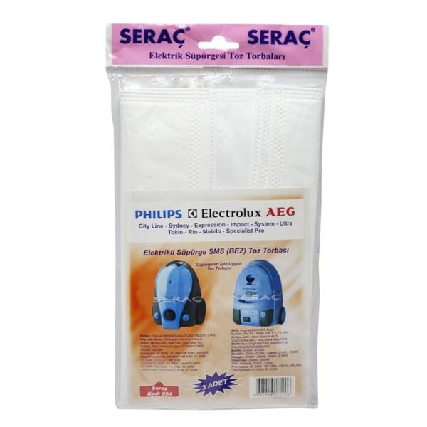 SERAÇ BEZ SÜPÜRGE TORBASI PHİLPS-AEG NO:054