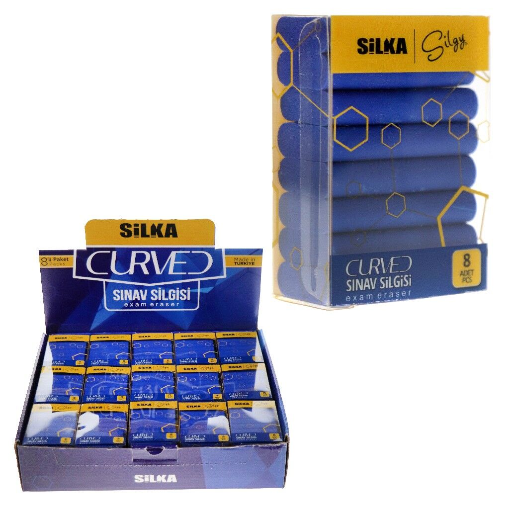 SİLKA CURVED 8 Lİ SINAV SİLGİSİ SG.53