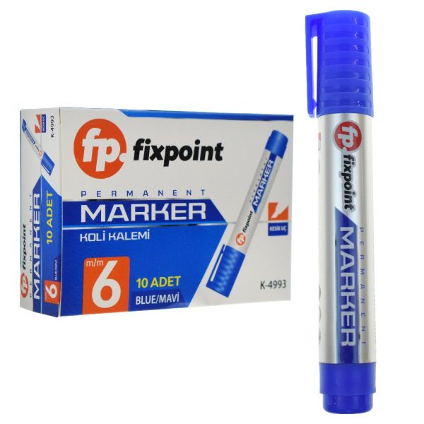 FİXPOİNT KOLİ KALEMİ KESİK UÇ MAVİ K-4993