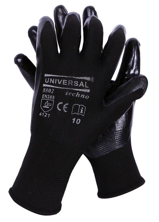 UNİVERSAL 8802 TECHNO SİYAH ELDİVEN NO:9 CE-02