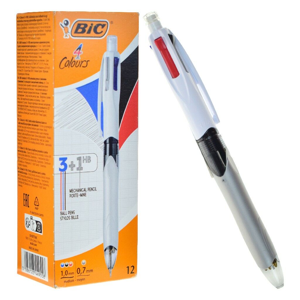 BİC 4 COLOURS MULTİ 3 RENK+1 HB TÜKENMEZ KALEM