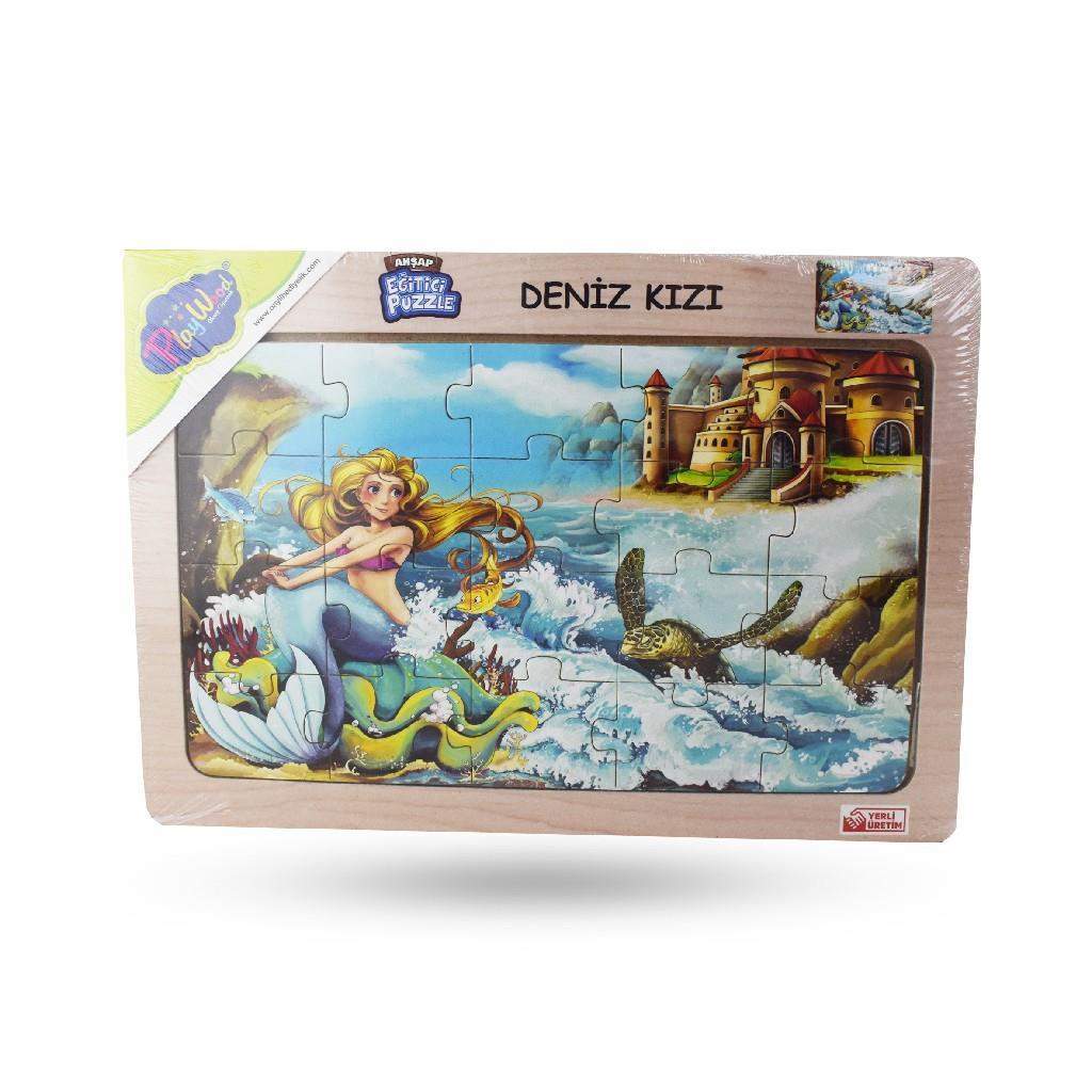 ONY-28-31 AHŞAP EĞİTİCİ PUZZLE DENİZ KIZI