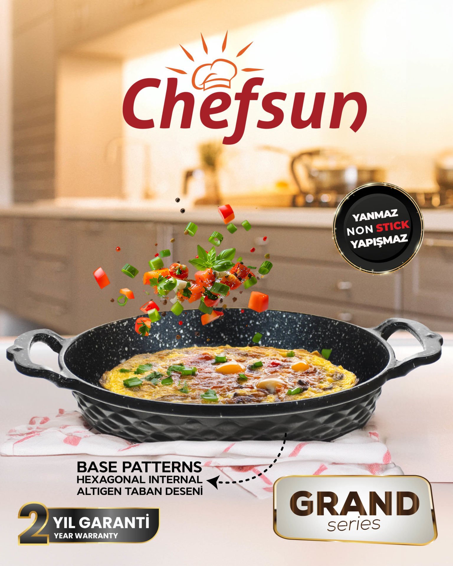 CHEFSUN GRAND SERİES DÖKÜM SAHAN 22 CM