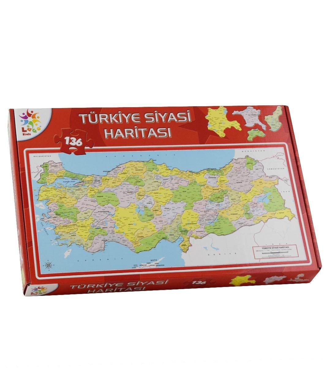 UTKU KUTULU SİYASİ HARİTA LCSH002