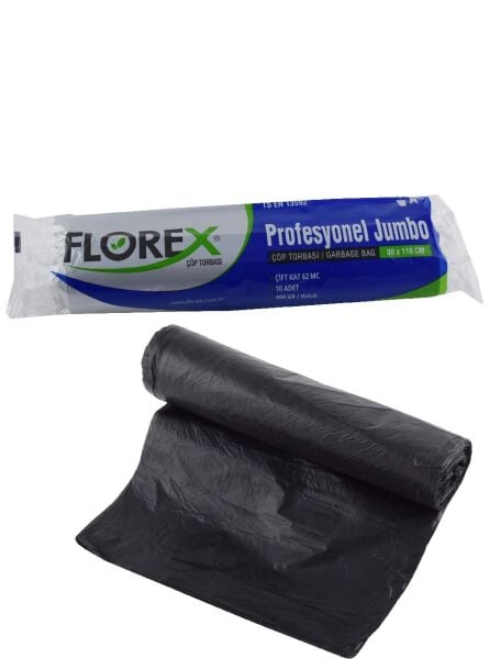 FLOREX PROFESYONEL JUMBO ÇÖP POŞETİ KOD:515 (80x110 500gr)