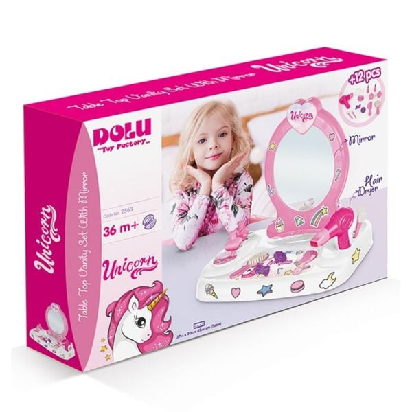 DOLU 2563 UNİCORN MASAÜSTÜ AYNALI GÜZELLİK SETİ