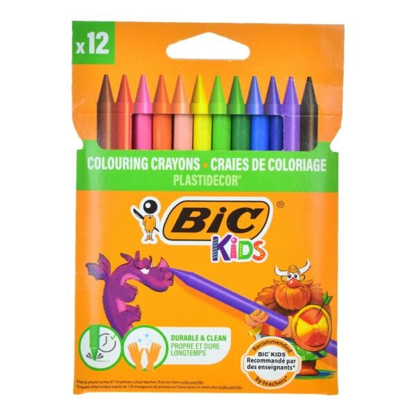 BİC PLASTİDECOR ÜÇGEN PASTEL BOYA 12 Lİ
