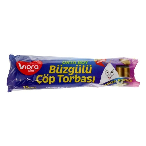 VİORA BÜZGÜLÜ KOKULU ORTA BOY VANİLYA ÇÖP POŞETİ 15 AD. VRP-128