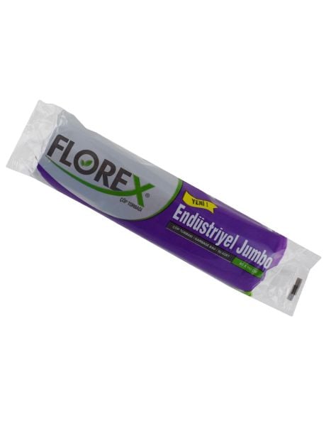 FLOREX ENDÜSRİYEL JUMBO ÇÖP POŞETİ SİYAH KOD:614 (80x100 375gr)