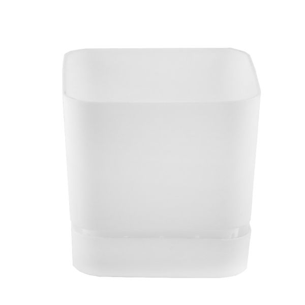 POLİWORK BEGONYA KARE SAKSI BEYAZ 16CM