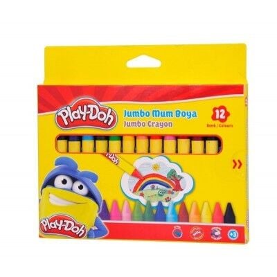 BU-BU PLAY-DOH SİLİN.CRAYON(MUM)BOYA JUMBO 12 RENK CR005